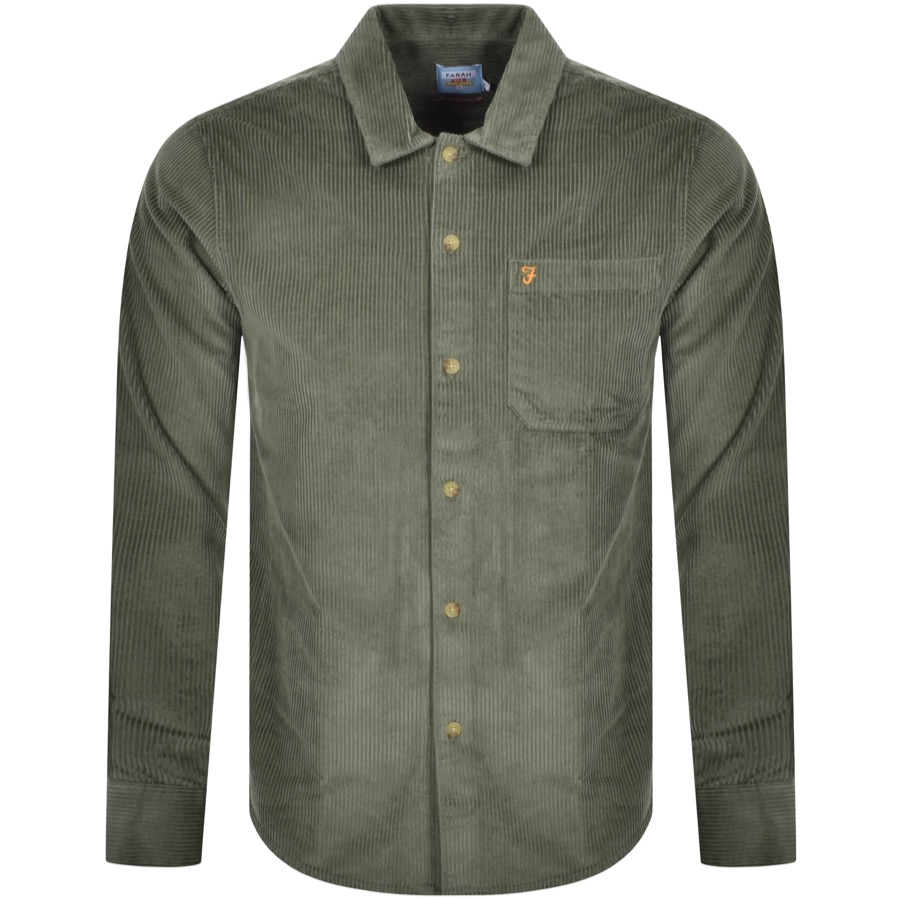 Farah Vintage Wyman Corduroy Overshirt Green