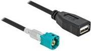 DeLOCK - Datenkabel - HSD Z (S) Bis USB (W) - 2,0m - RAL 5021, Wasserblau (90488)