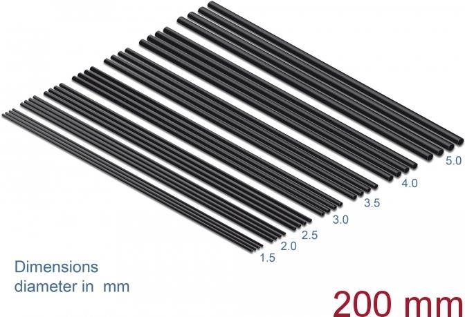 DeLOCK 18988 Cable Insulation Heat Shrink Tube Black 28 Pc(s)
