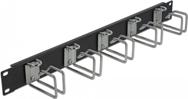 DeLOCK - Kabelführungsplatte Für Schaltschrank - Schwarz - 1U - 48,3 Cm (19) (42628)