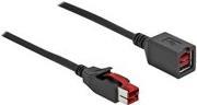 DeLOCK - PoweredUSB Extension Cable - USB PlusPower (24 V) (M) Bis USB PlusPower (24 V) (W) 5,0m - Schwarz (85989)