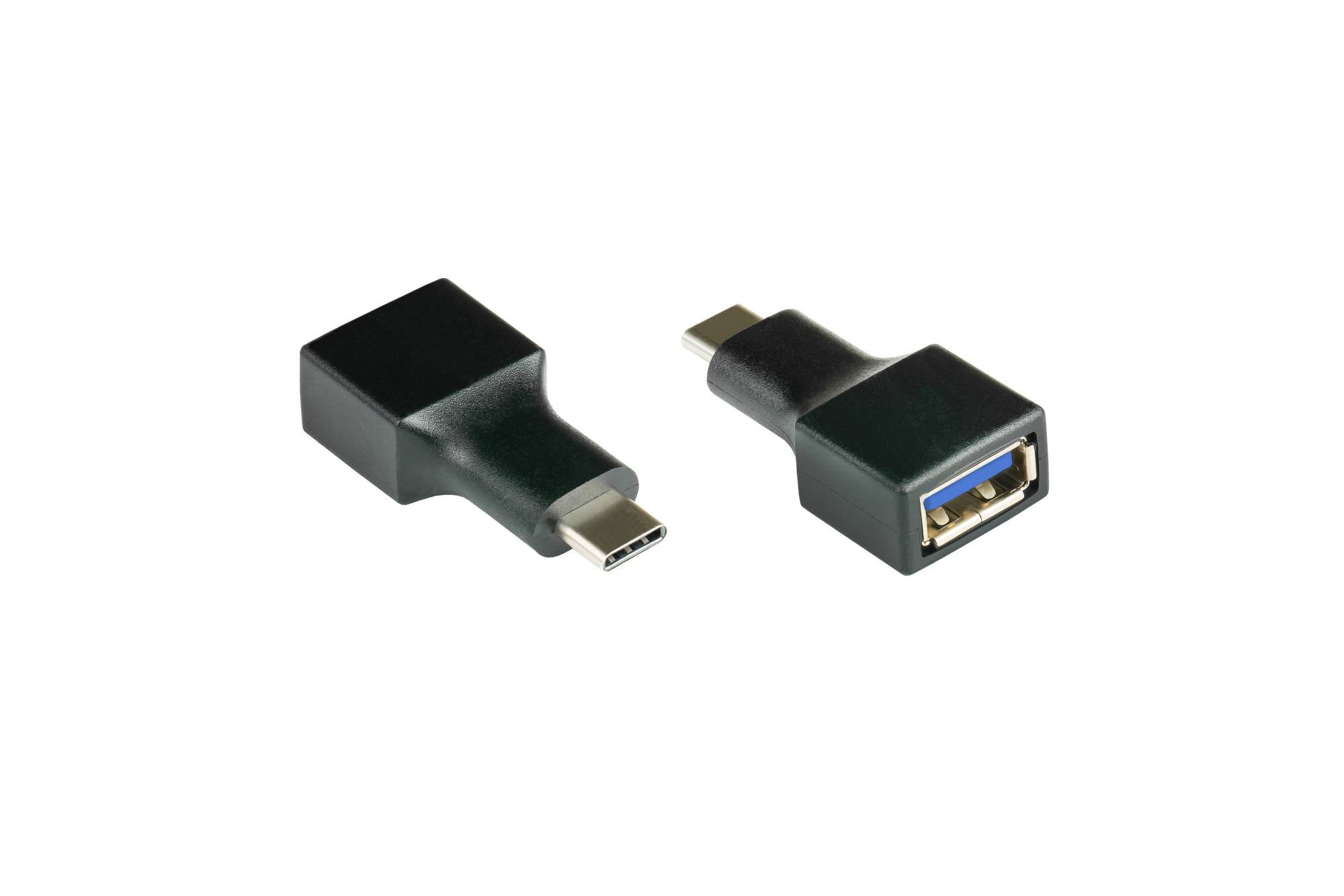 Alcasa USB-AD301 Cable Gender Changer Black