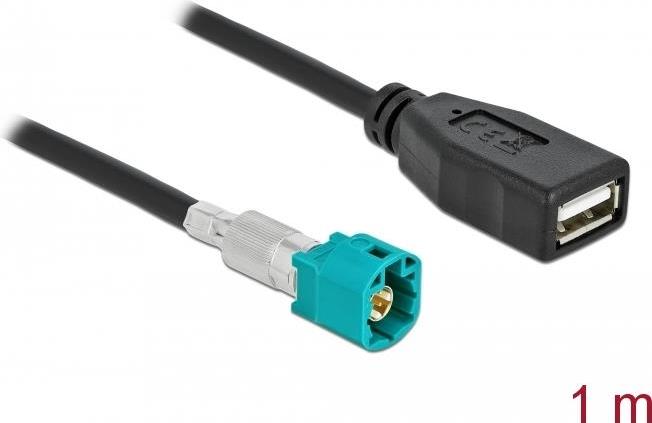 DeLOCK 90487 Koaxialkabel 1 M HSD Z USB 2.0 Type-a Schwarz (90487)