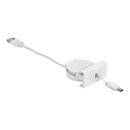 DeLOCK Easy 45 - USB-Kabel - USB (M) Bis Micro-USB Typ B (M) - USB 2.0 - 5 V - 2 a - 50 Cm - Einziehbar, Flach - Weiß, RAL 9003 thumbnail