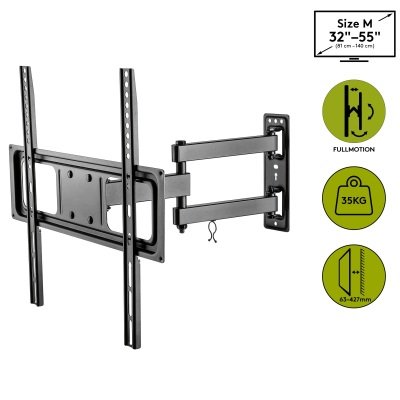 Goobay Full Motion Tilt Television M Wall Mount/Bracket for 32-55