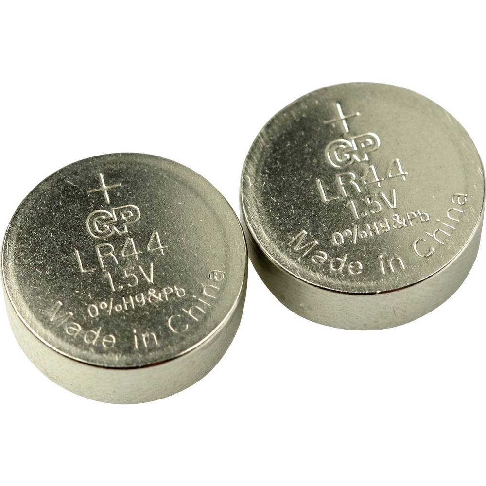 GP 76ASTD222C2 Button Cell Alkaline Battery LR44 1.5V 2 Pieces 110mAh
