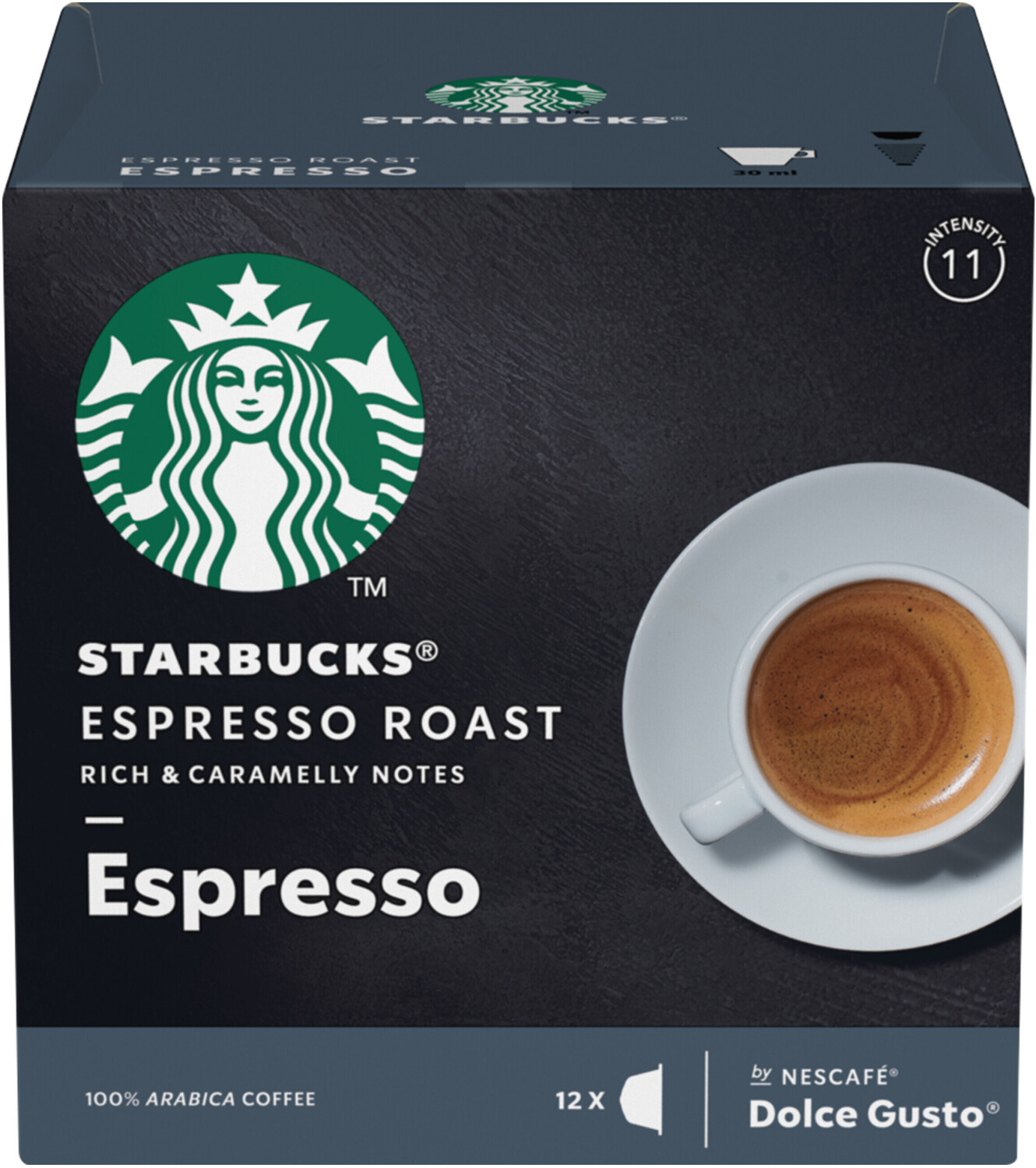 Coffee Capsules Compatible with NESCAFÉ® Dolce Gusto® Starbucks Espresso Roast, 12 Pcs.