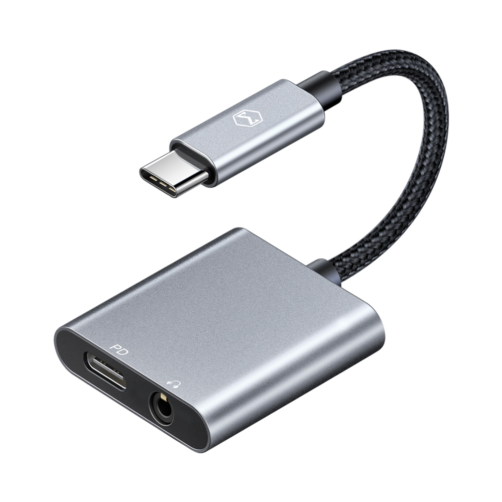 MCDODO CA-7540 Type-C to DC3.5mm + Type-C Ports Digital Audio Adapter Cable Converter - Grey