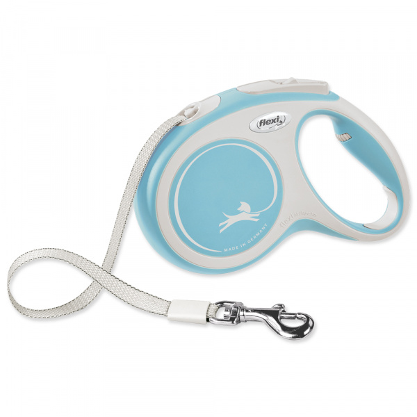 Flexi New Comfort Tape Dog Lead - Light Blue / M / 5m