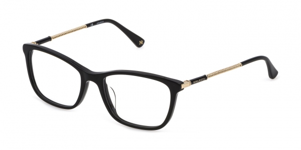 Nina Ricci VNR254 0700 Men's Glasses Black Size 52 - Free Lenses - HSA/FSA Insurance - Blue Light Block Available