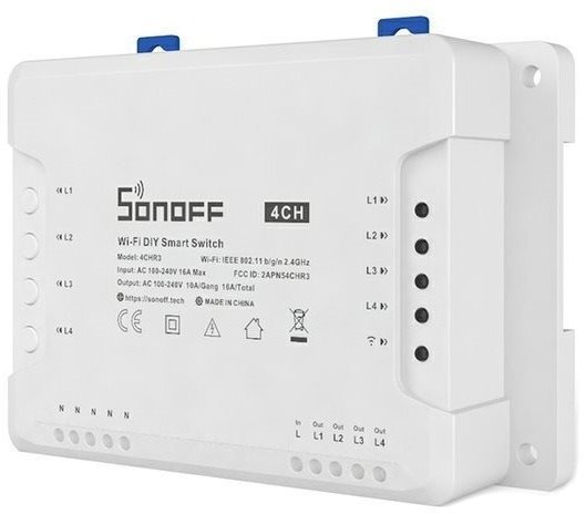 SONOFF 4CH R3/ 4CH PRO R3 4 Gang Wifi Smart Switch DIY RF Switch Module APP Remote Switch Wireless Smart Home Works Alexa Google