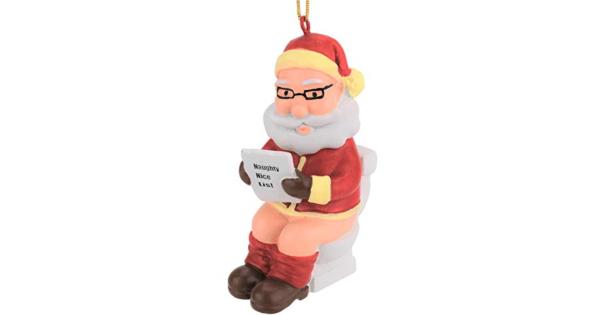 Tree Buddees Santa on the Throne Inappropriate Christmas Ornaments