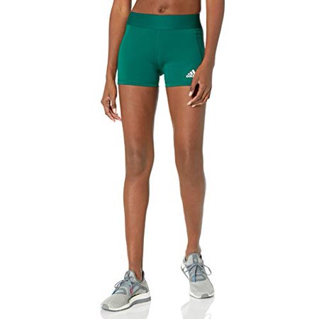Adidas Women's Tech Fit 4  Spandex Short-dk Green-LARGE