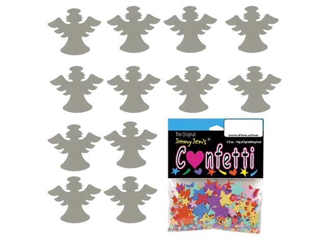 Confetti Angel W/Halo Silver - 4 Half Oz Bags (2 Oz) (9546)