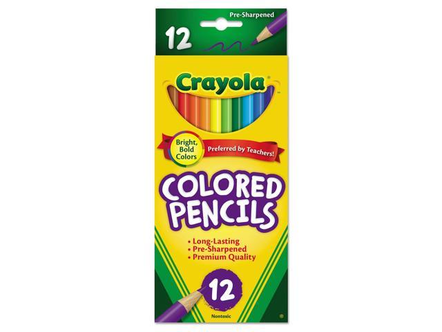 Crayola Long Barrel Colored Woodcase Pencils 3.3 Mm Assorted Colors 12/Set