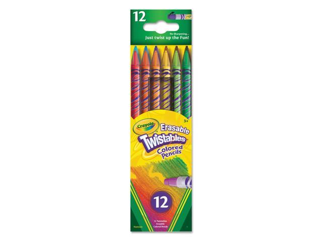 Crayola Twistables Erasable Colored Pencils, Assorted Colors (12-Pack)