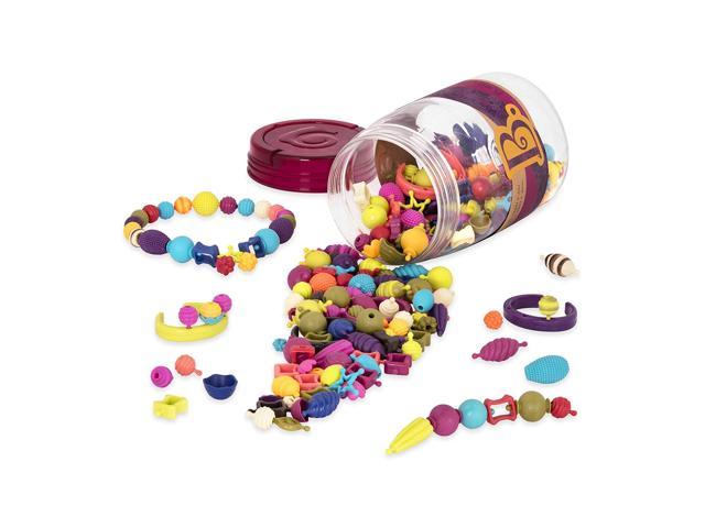 B. Toys - Pop Snap Bead Jewelry Set for Kids - Pop Arty! - DIY Craft Jewelry Making Kit - Creative Necklaces, Rings, Bracelets - 4 Years + (275 Pcs)