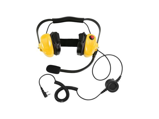 Dual Muff Racing Headset with Mic for Kenwood TK-3312 TK-2312 TK-3402 TK-220