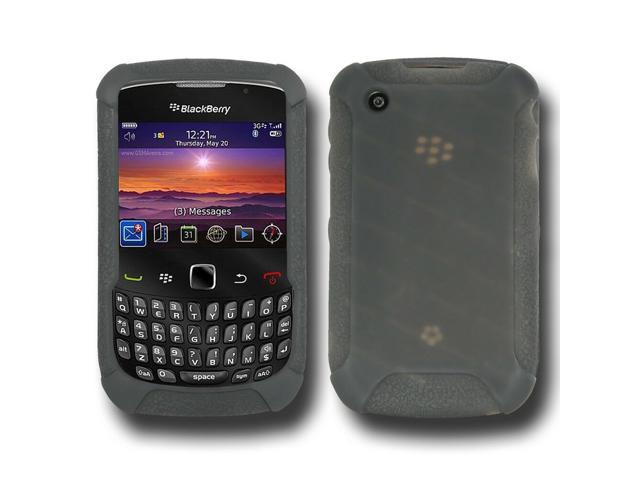 New Amzer Grey Silicone Soft Skin Jelly Case for Blackberry Curve 8530/3g 9300