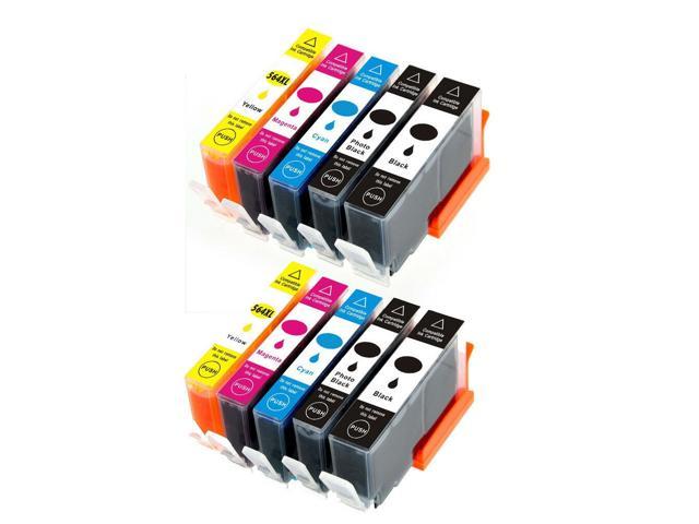 10 PK Ink Cartridges + Chip for 564XL Printer Photosmart 7510 7515 7520 7525