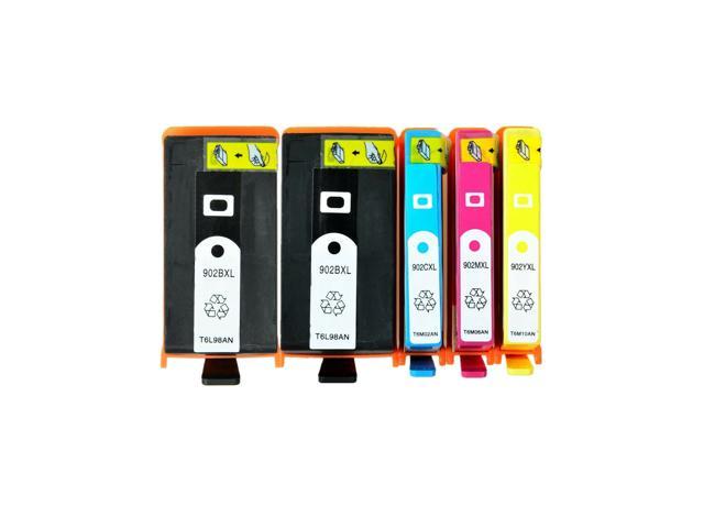 Recertified - 5PK 906XL Wide BK 902XL Inks for HP Officejet 6975 Pro 6958 6960 6965 6974 6979