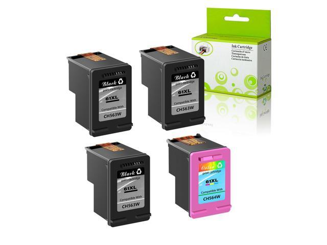 Recertified - 3PK Black & 1PK Color 61XL Ink Cart for HP Deskjet 2514 2540 2542 3000 3050
