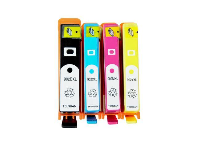 Recertified - 4PK 902XL BK/C/Y/M Ink for HP Officejet 6950 6951 6958 6962 6979 PRO 6960 6974