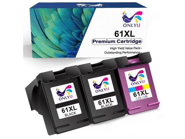 Recertified - 3x 61XL Black Color Ink for HP Deskjet 2512 2514 2540 3050 3051 3052 3054 3510