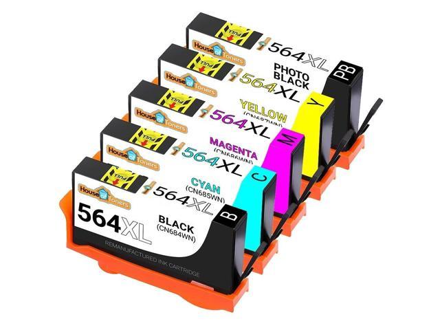 Recertified - 5 Pack Gen HP 564XL Ink Cartridge for Photosmart 7510 7515 7520 7525 Printer
