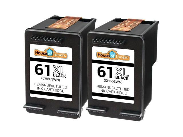 Recertified - 2-pk HP 61XL Blk Deskjet 2510 2512 2514 2540 2541 2542 2543 2544 3000 3050