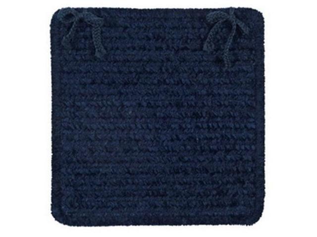 Colonial Mills M503A015X015S Simple Chenille - Navy Chair Pad - Set 4