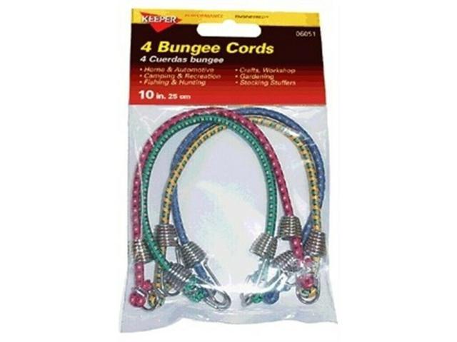 KEEPER CORPORATION 06051 4PK 10'Mini Bungee Cord (12 Pack),No 6051, 3PK
