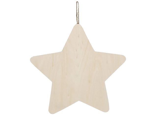 CRAFTWOOD 9190-9306 Wood Plaque W.Hanger Star, Multicolor