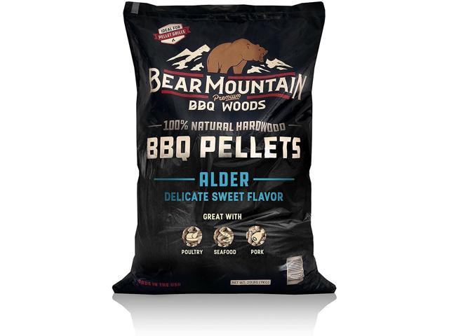 Bear Mountain BBQ 100% Natural Hardwood Alder Sweet Flavor Pellets, 20 Pounds