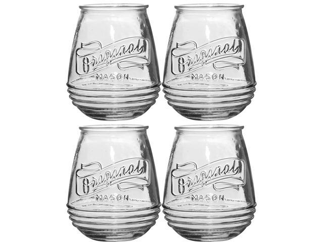 Home Essentials 3943 Original Mason Stemless Wine Glass, Set of 4