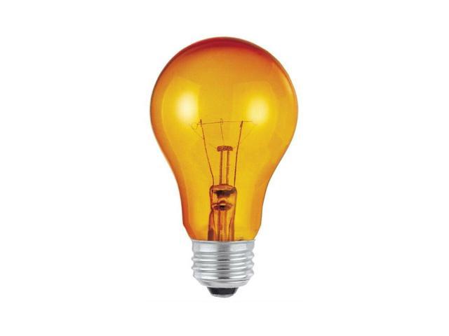 Westinghouse 3443 A19 Incandescent Light Bulb Transparent Amber, 25 Watts