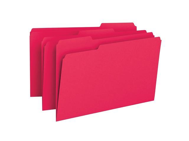 Smead File Folder, 1/3-Cut Tab, Legal Size, Red, 100 per Box (17743)