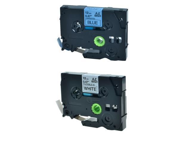 2PK TZe TZ 231 531 Black on White / Blue Label Tape for Brother P-Touch PT-1010R