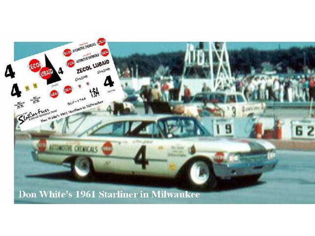 CD 1744 #4 Don White 1961 Ford Starliner 1:64 Scale DECALS