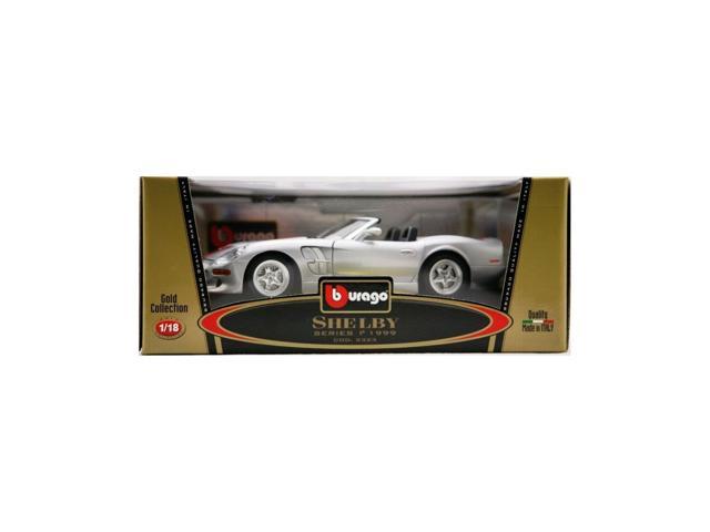 Burago 1/18 Scale Diecast 3323 Shelby Series 1 1999 Silver Red Model Car