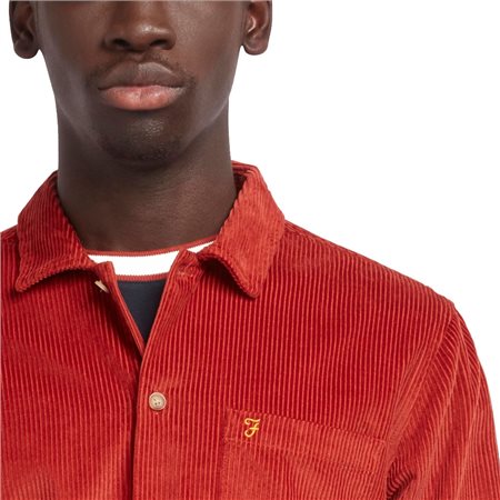 Farah Wyman Jumbo Cord Logo Shirt in Red thumbnail