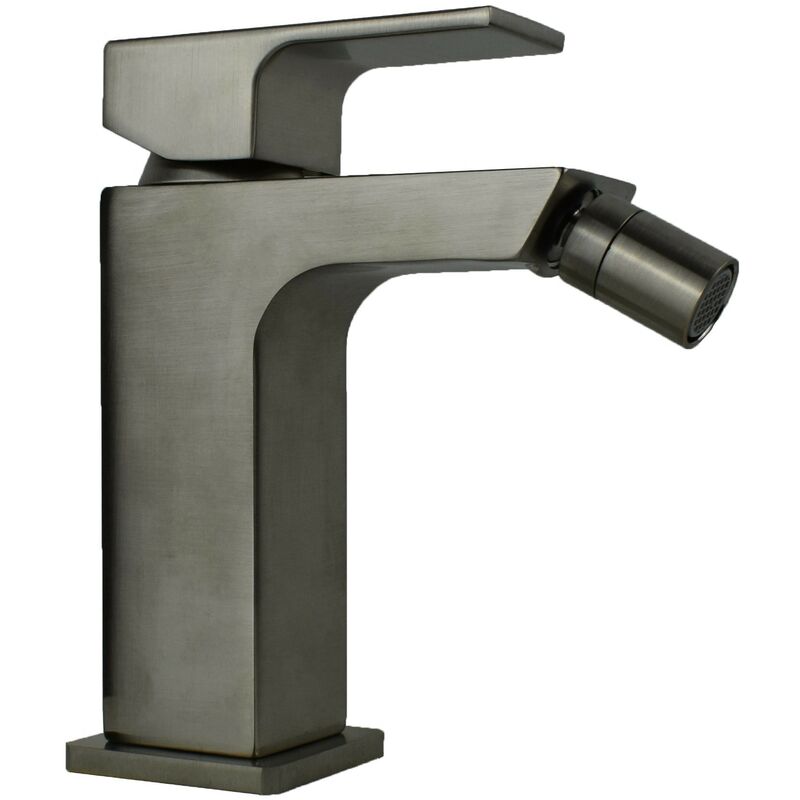 Mélangeur De Bidet Couleur Acier Brossé Kubik 2564/25NS | Sans Vidage - Acier Inoxydable Brossé - Gattoni