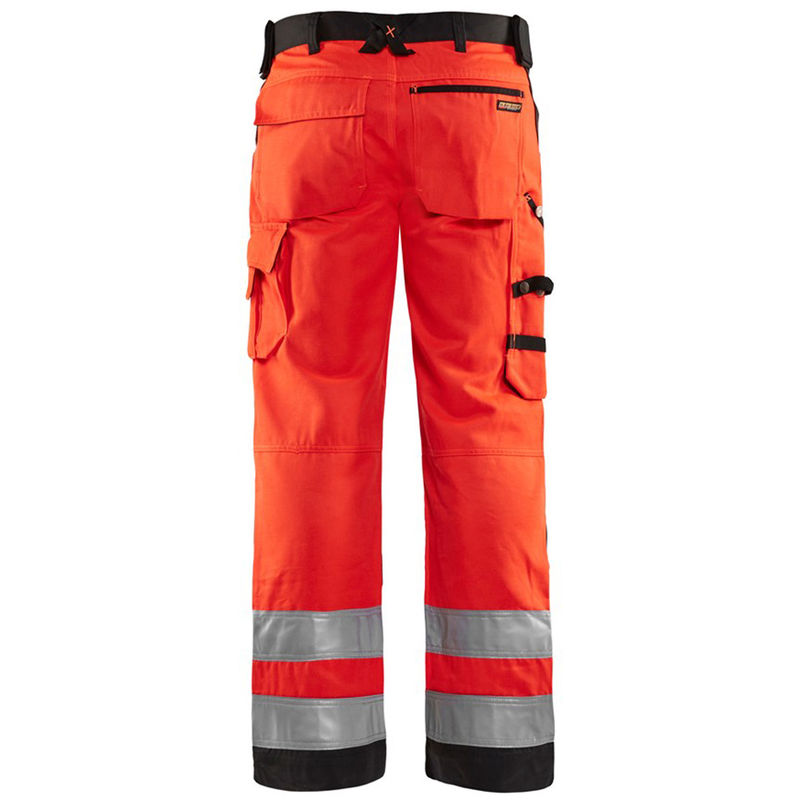 Pantalon De Travail Haute Visibilité Blaklader LIGHT WEIGHT Genoux Cordura Rouge / Noir 52
