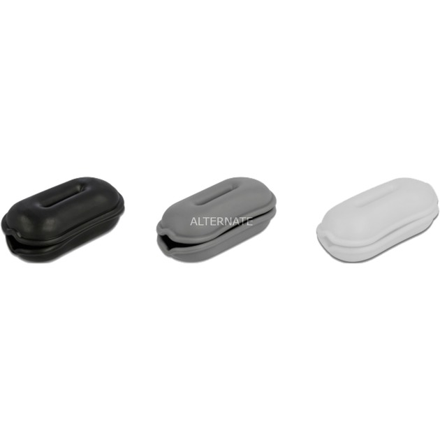 DeLOCK - Spule Für Headset Für Kabel, Kopfhörer - Grau, Schwarz, Weiß (Packung Mit 3) (18335)