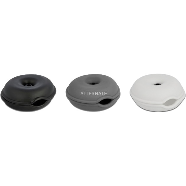 DeLOCK - Spule Für Headset Für Kabel, Kopfhörer - Grau, Schwarz, Weiß (Packung Mit 3) (18334)