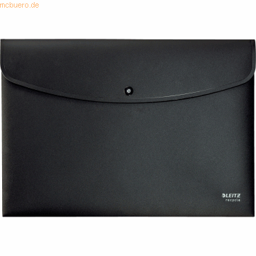 5PK Leitz Recycle PP Doculope A4 Document Wallet File/Paper Office Organiser BLK