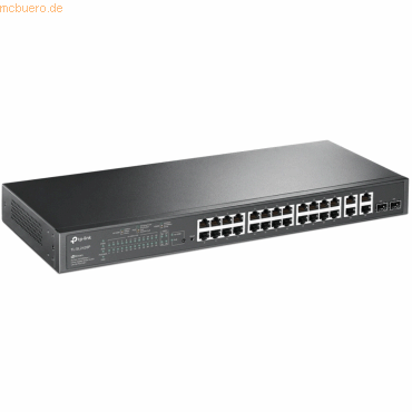 TP-LINK T1500-28PCT TL-SL2428P JetStream 24-Port 10/100Mbps + 4-Port Gigabit Smart PoE+ Switch