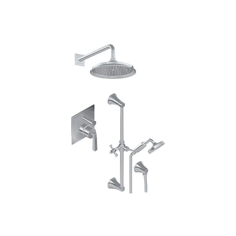 Graff G-7287-LM47S Finezza Uno Pressure Balanced Shower System with Shower Head and Hand Shower Polished Chrome Showers Shower System Pressure