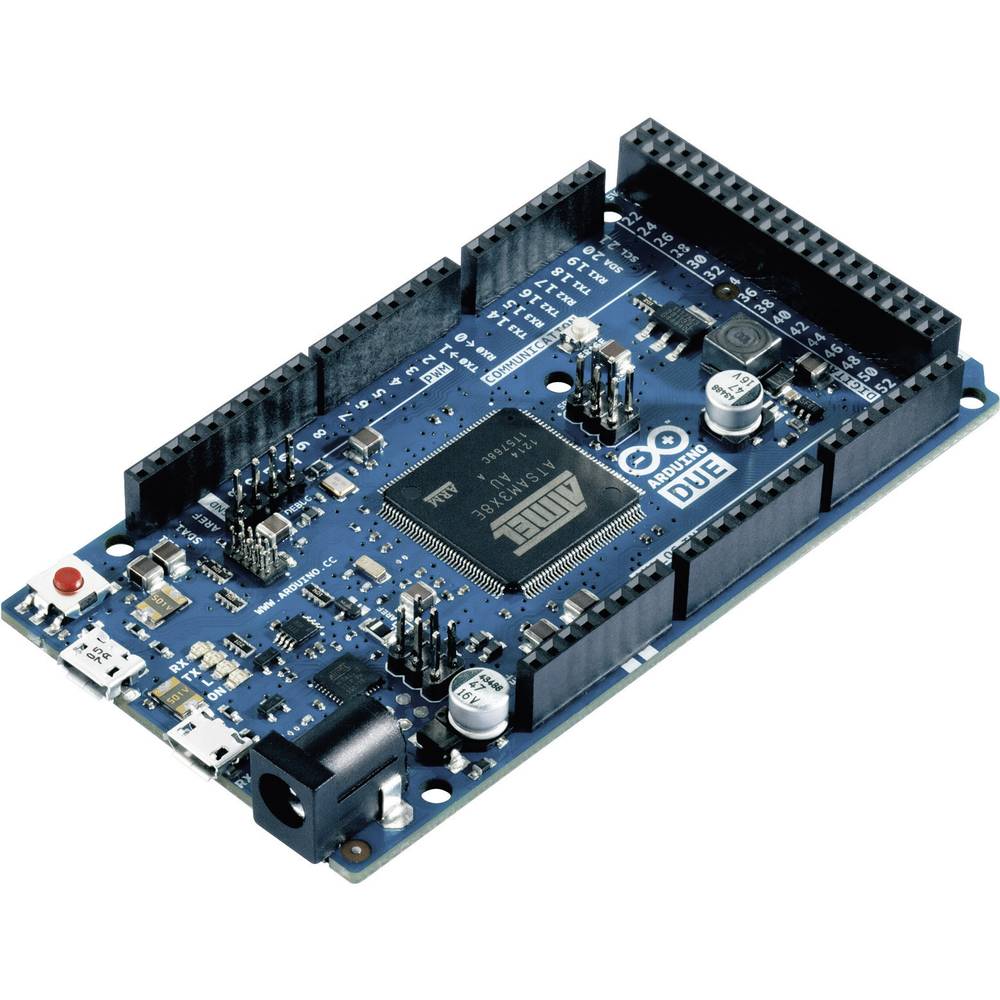Arduino - A000062 Due W/ Headers 32-bit ARM Cortex-M3, 84MHz, 54 Digital I/O Pins,12 Analog Inputs, 512KB Flash, USB Host