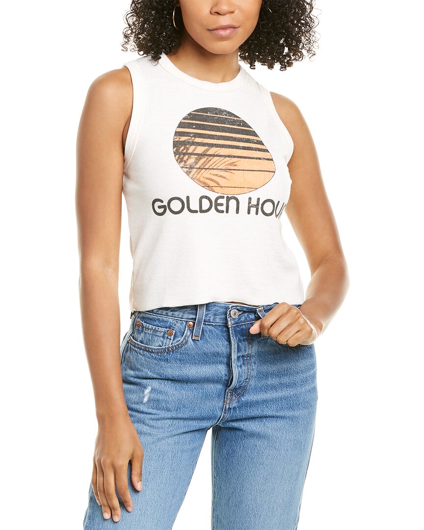 Chaser Golden Hour Cropped Linen-Blend Muscle Tank